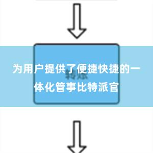 为用户提供了便捷快捷的一体化管事比特派官